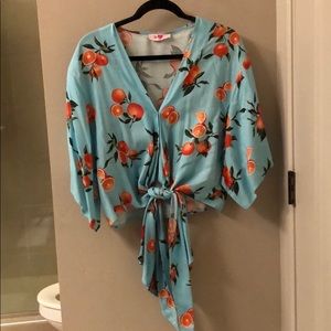 Cropped colorful top